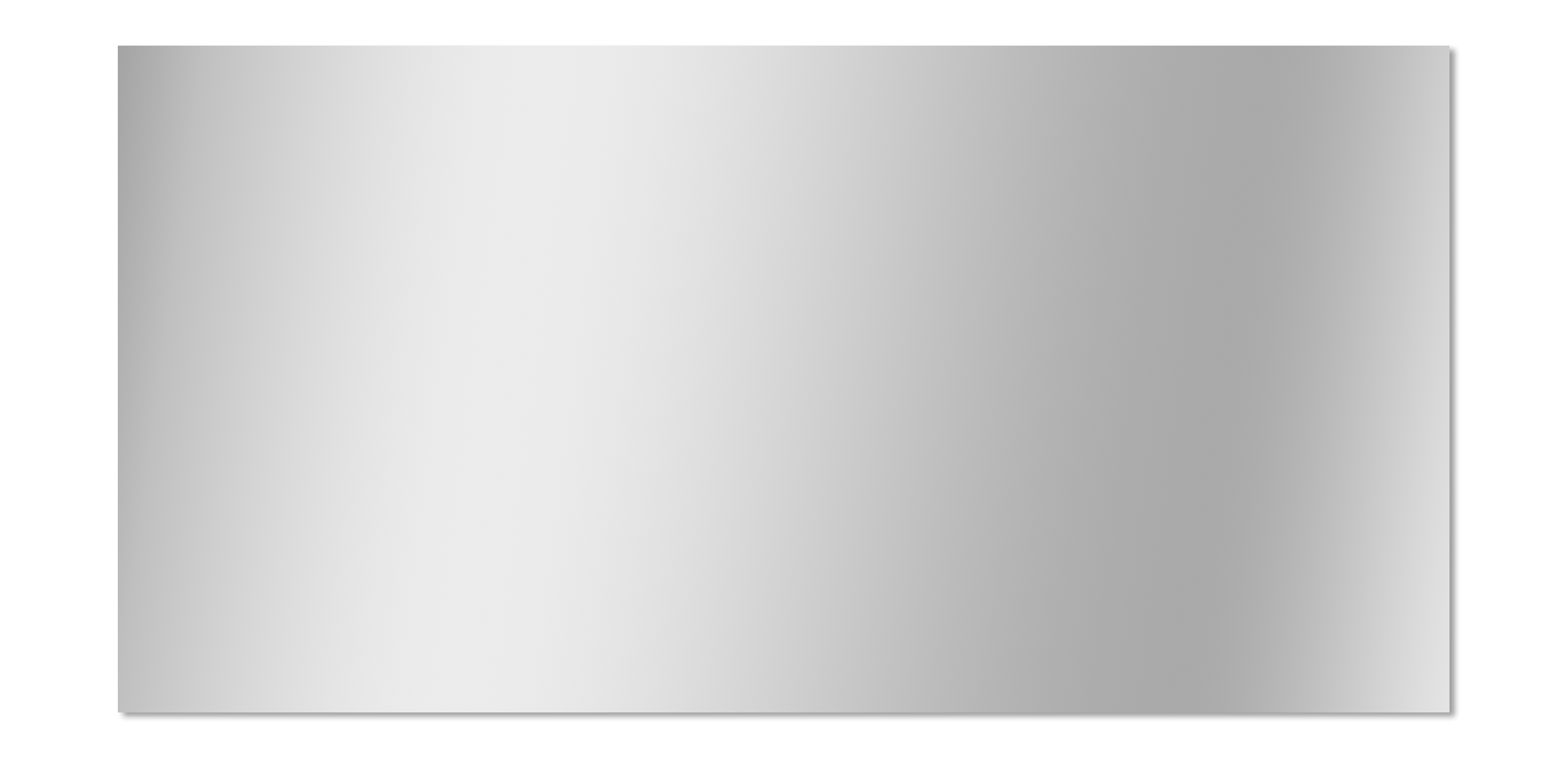Miroir avec bords polis argent 100x50cmx0,03cm